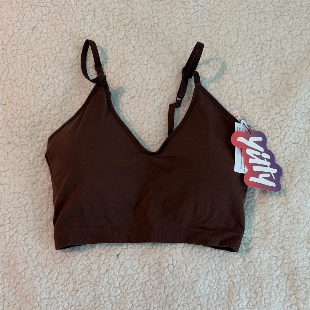 YITTY Chocolate V-Neck Bralette